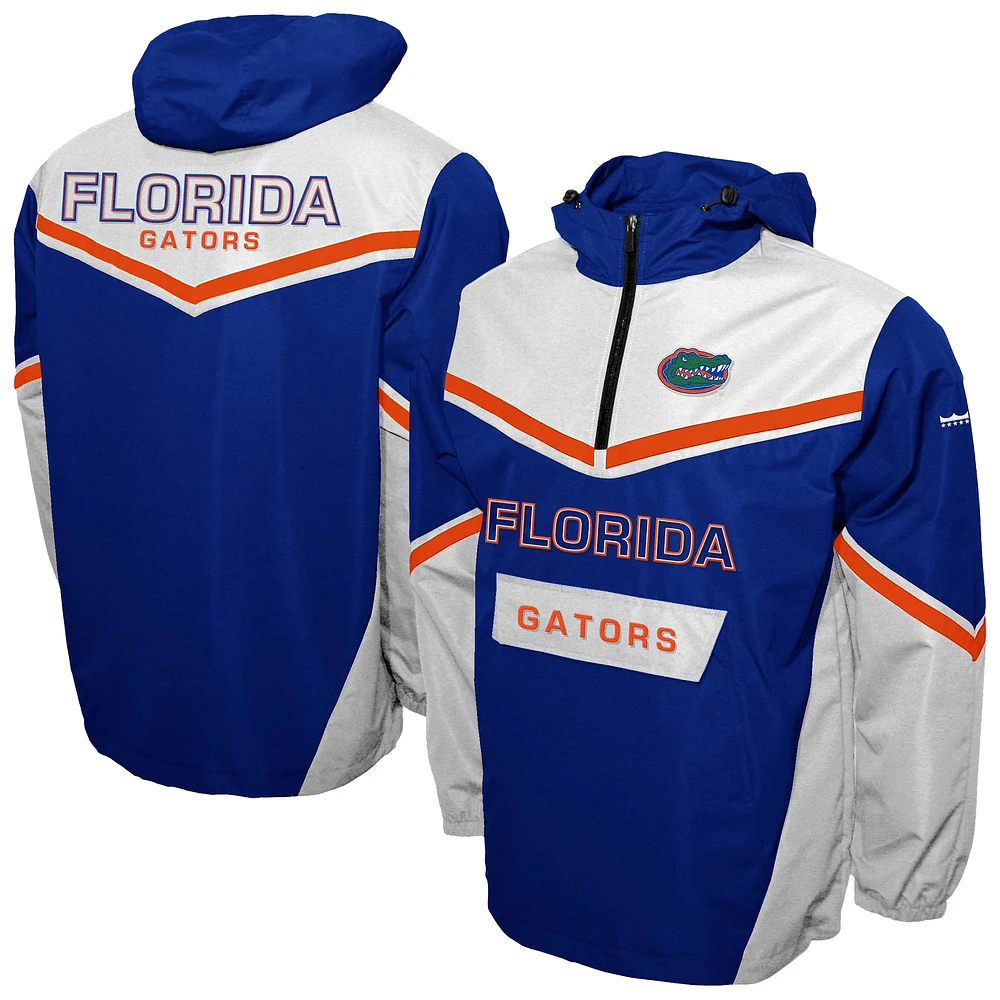Men's Franchise Club Royal Florida Gators Action Anorak Half-Zip Jacket