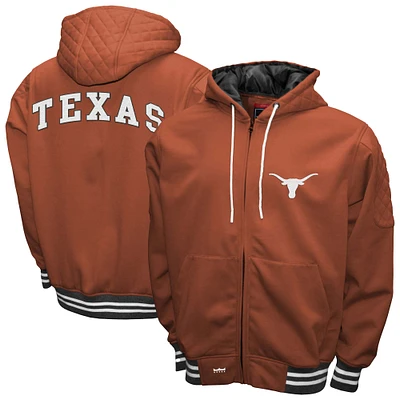 Men's Franchise Club Texas Orange Texas Longhorns Grind Full-Zip Hoodie Jacket