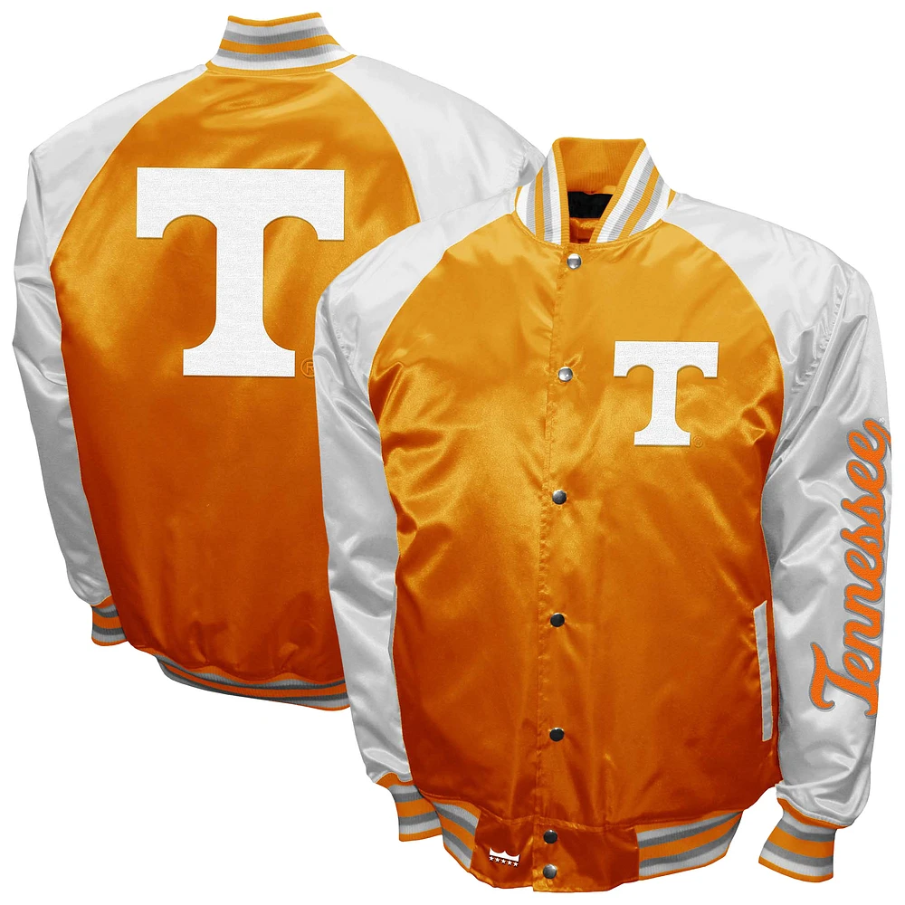 Men's Franchise Club Tennessee Orange Volunteers The Game Satin Full-Snap Jacket