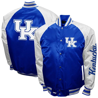 Men's Franchise Club Royal Kentucky Wildcats The Game Satin Full-Snap Jacket