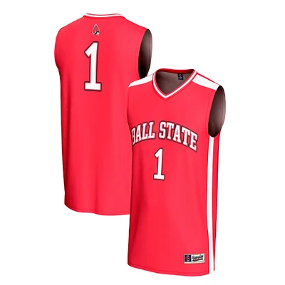 Youth GameDay Greats #1 Cardinal Ball State Cardinals Lightweight Collegiate Basketball Fashion Jersey
