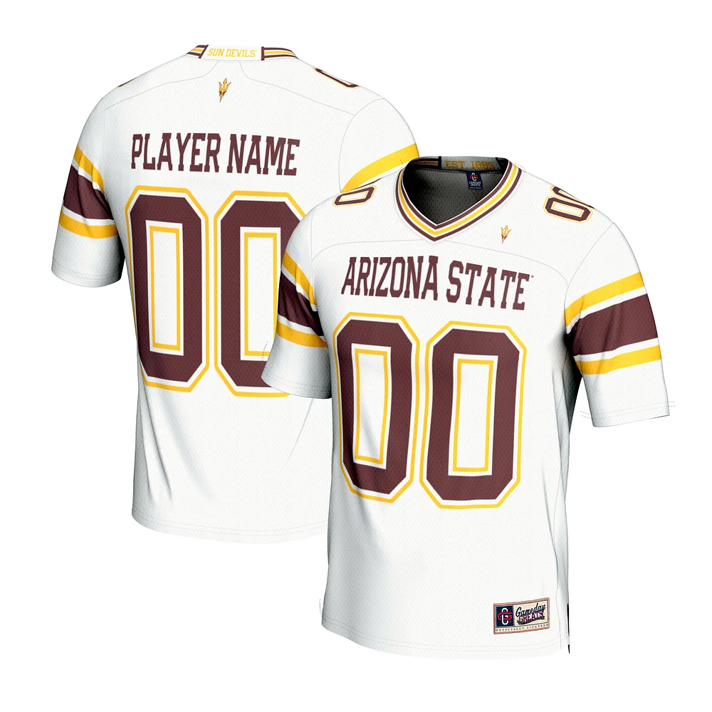Unisex GameDay Greats White Arizona State Sun Devils NIL Pick-A-Player Lightweight Football Fashion Jersey