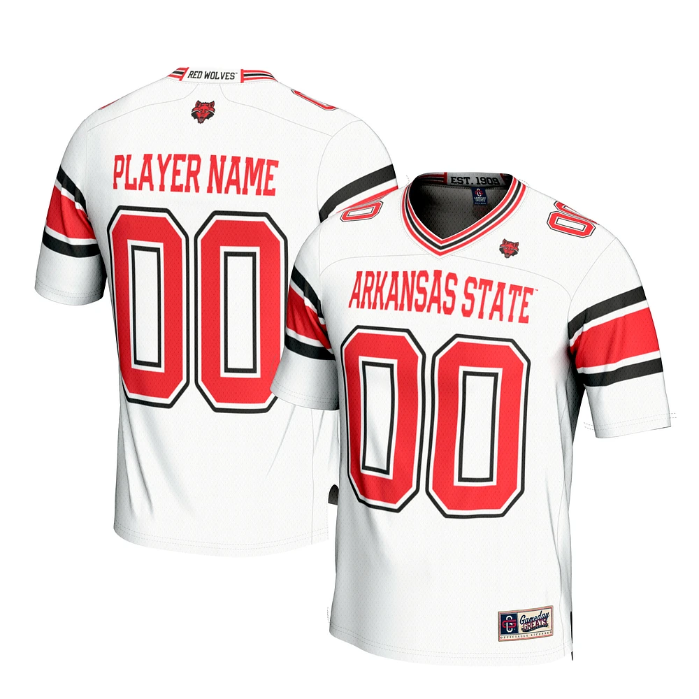 Unisex GameDay Greats White Arkansas State Red Wolves NIL Pick-A-Player Lightweight Football Fashion Jersey