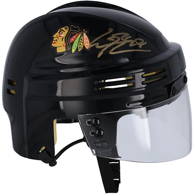 Connor Bedard Chicago Blackhawks Autographed Black Mini Helmet