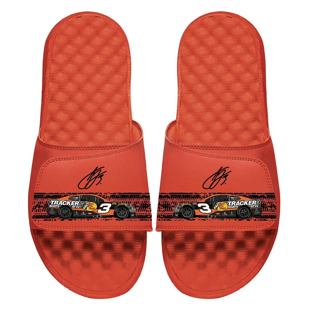 Youth ISlide Red Austin Dillon Car Signature Stack Slide Sandals
