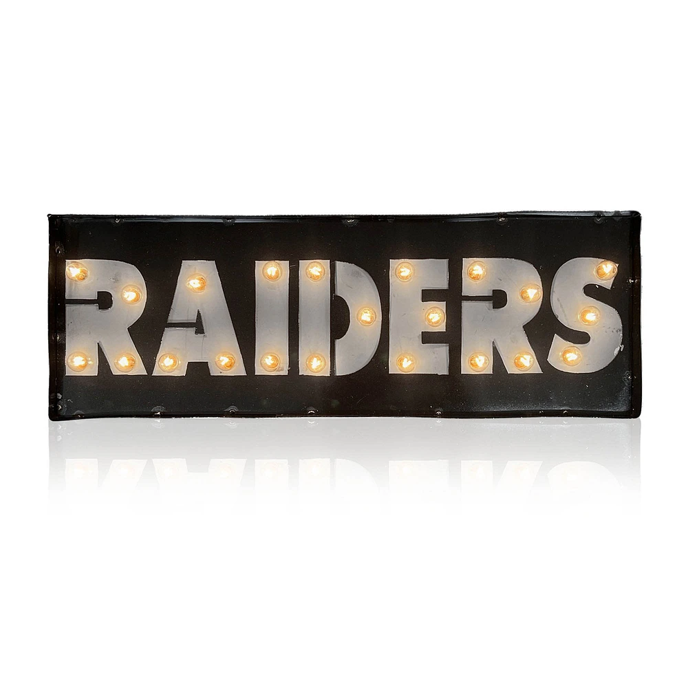 Imperial Las Vegas Raiders 25" x 9" Lighted Recycled Metal Street Sign