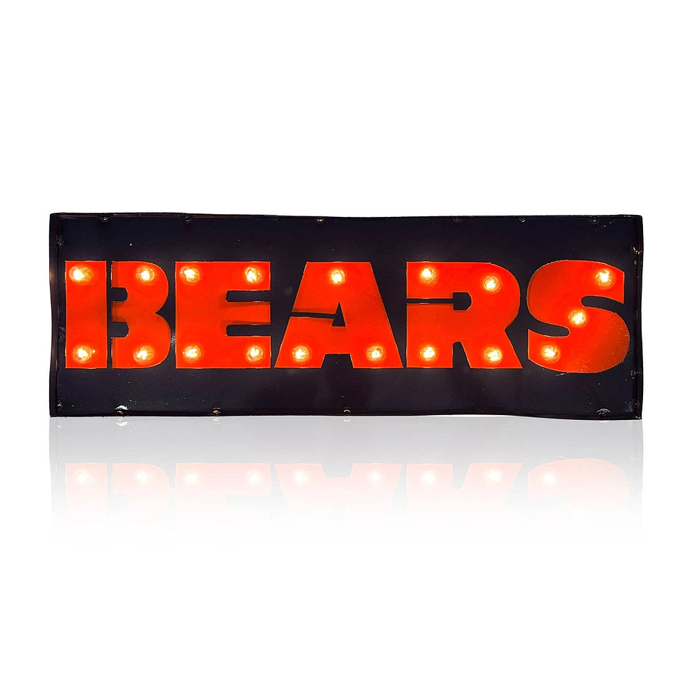 Imperial Chicago Bears 25" x 9" Lighted Recycled Metal Street Sign