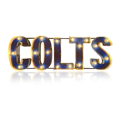 Imperial Indianapolis Colts 29" x 9" Lighted Recycled Metal Sign