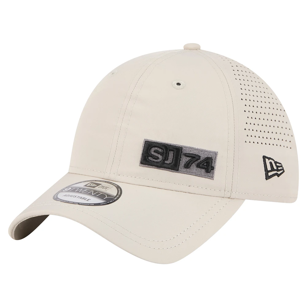 Men's New Era Tan San Jose Earthquakes Active 9TWENTY Adjustable Hat