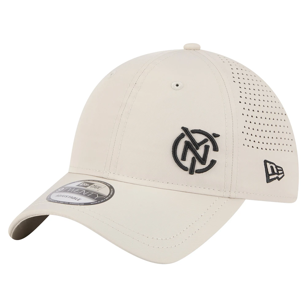 Men's New Era Tan New York City FC Active 9TWENTY Adjustable Hat