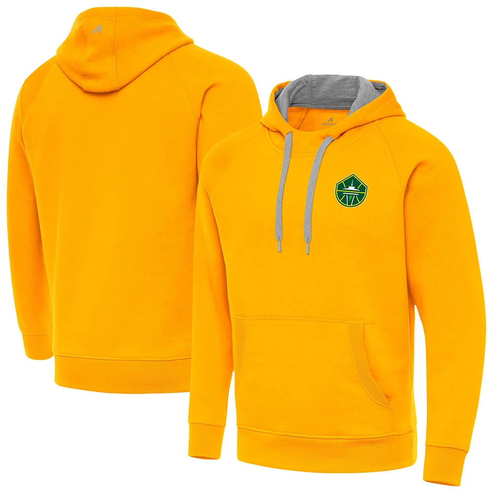 Men's Antigua Gold Seattle Storm Victory Pullover Hoodie