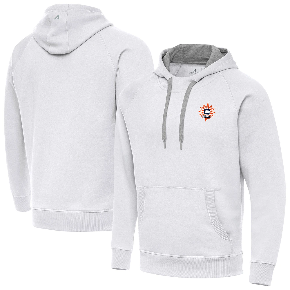 Men's Antigua White Connecticut Sun Victory Pullover Hoodie