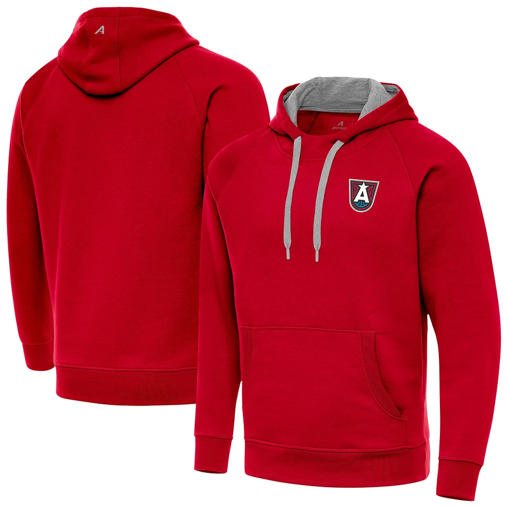 Men's Antigua Red Atlanta Dream Victory Pullover Hoodie
