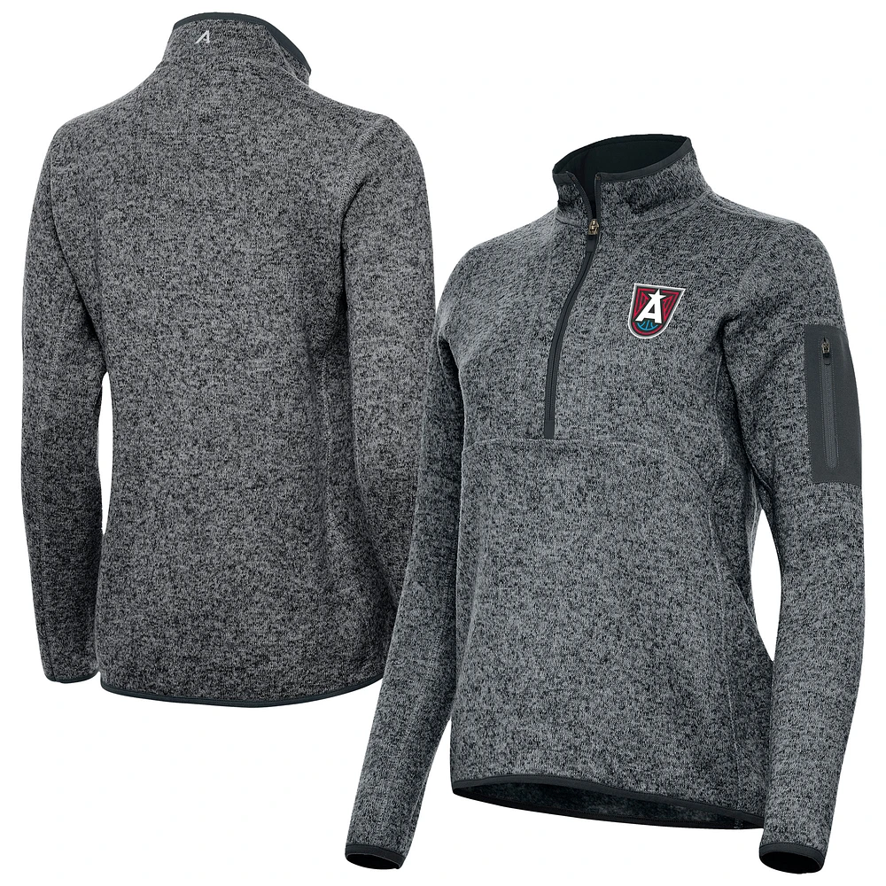 Women's Antigua Heather Atlanta Dream Fortune Half-Zip Pullover Jacket