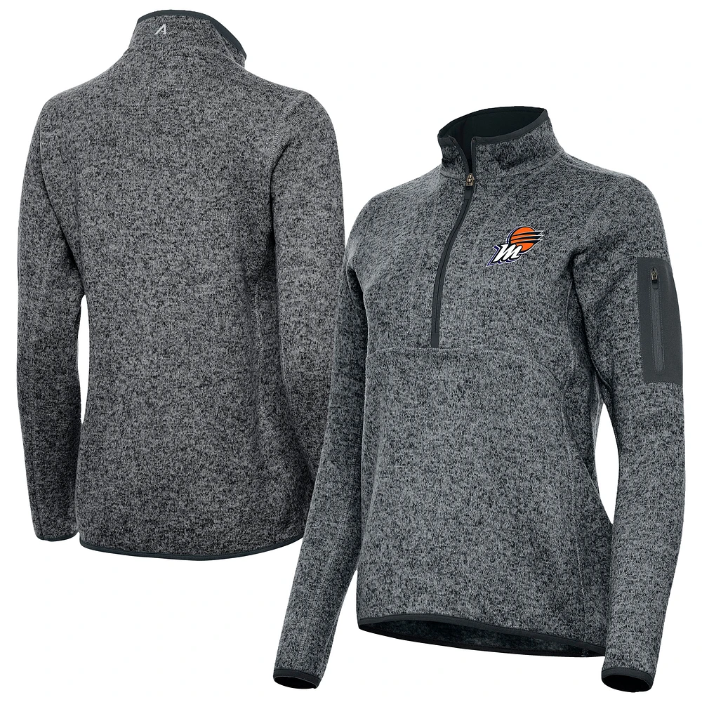 Women's Antigua Heather Phoenix Mercury Fortune Half-Zip Pullover Jacket