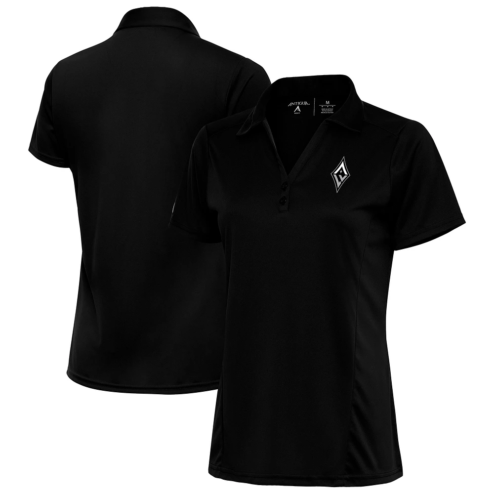 Women's Antigua Black Las Vegas Aces Tribute Polo