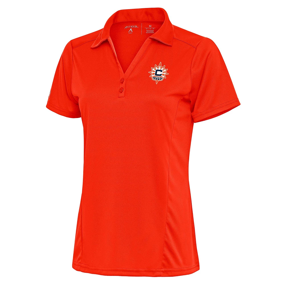 Women's Antigua Orange Connecticut Sun Tribute Polo