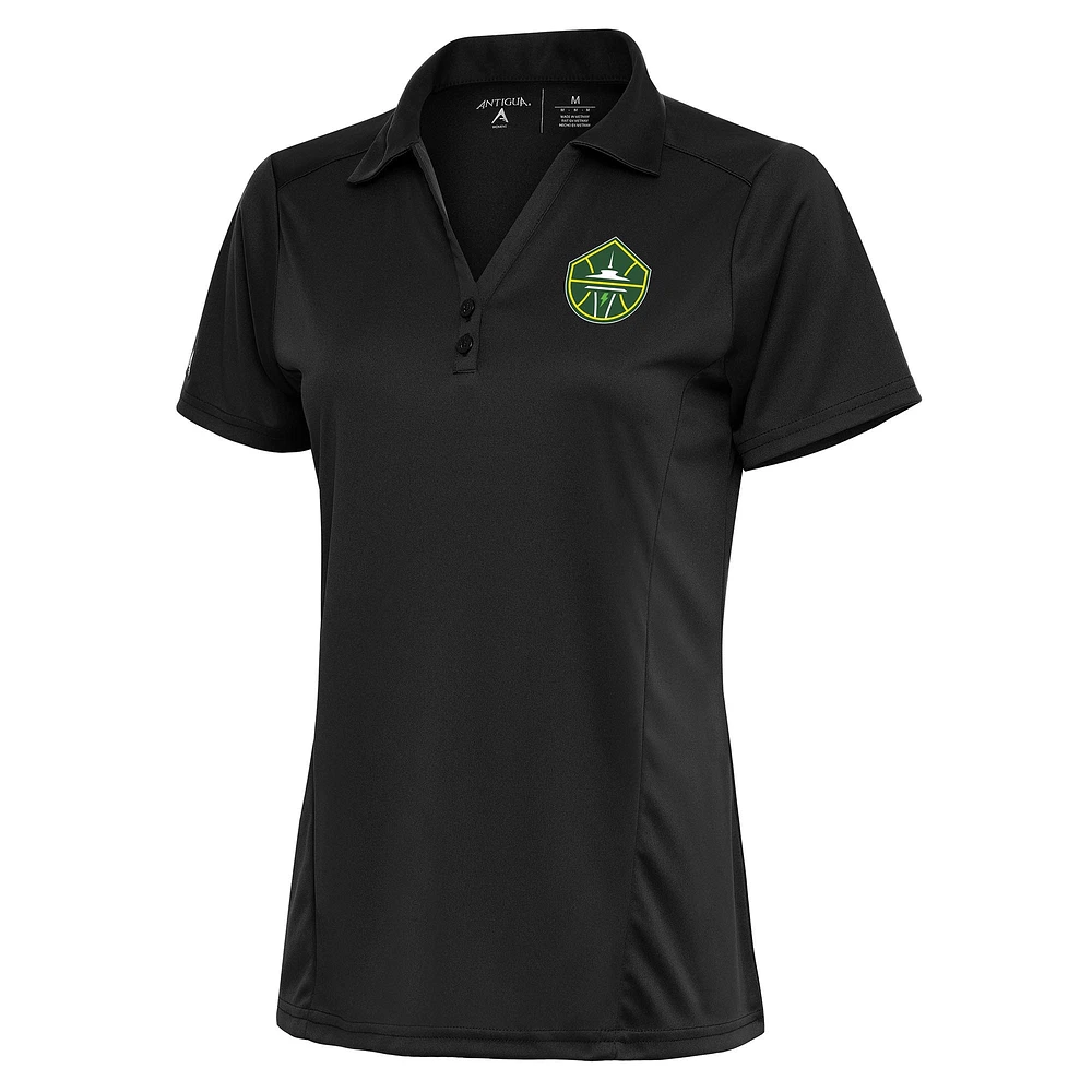 Women's Antigua Charcoal Seattle Storm Tribute Polo