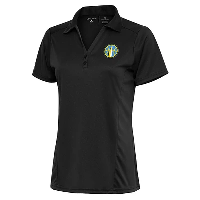 Women's Antigua Charcoal Chicago Sky Tribute Polo