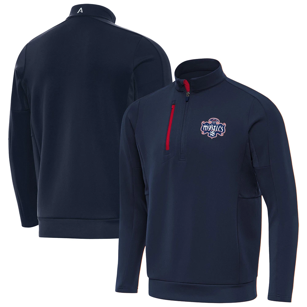 Men's Antigua Navy Washington Mystics Generation Quarter-Zip Top