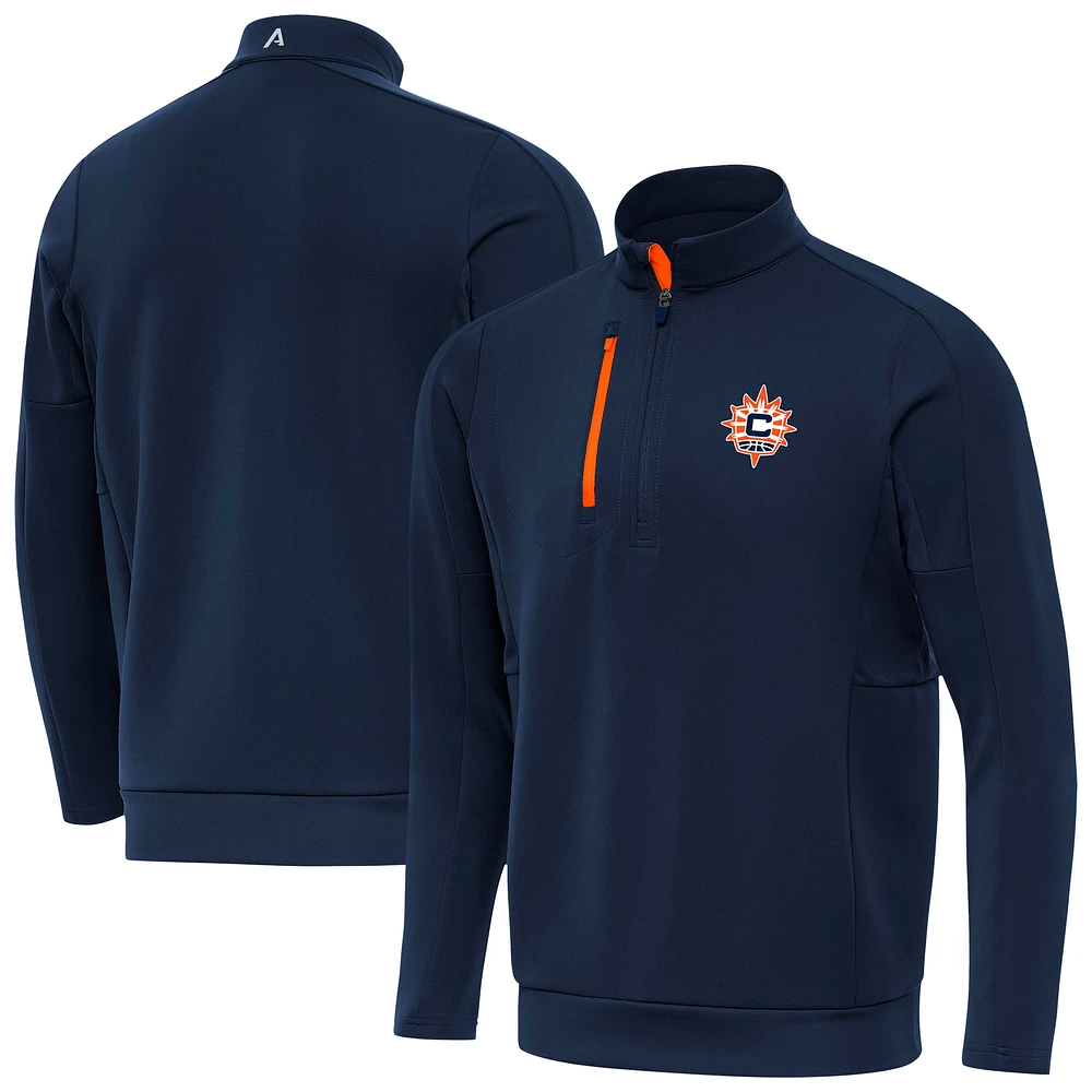 Men's Antigua Navy Connecticut Sun Generation Quarter-Zip Pullover Top