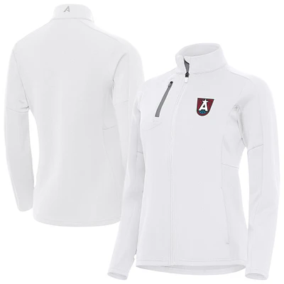 Women's Antigua White Atlanta Dream Generation Full-Zip Jacket
