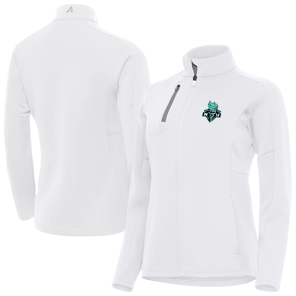 Women's Antigua White New York Liberty Generation Full-Zip Jacket