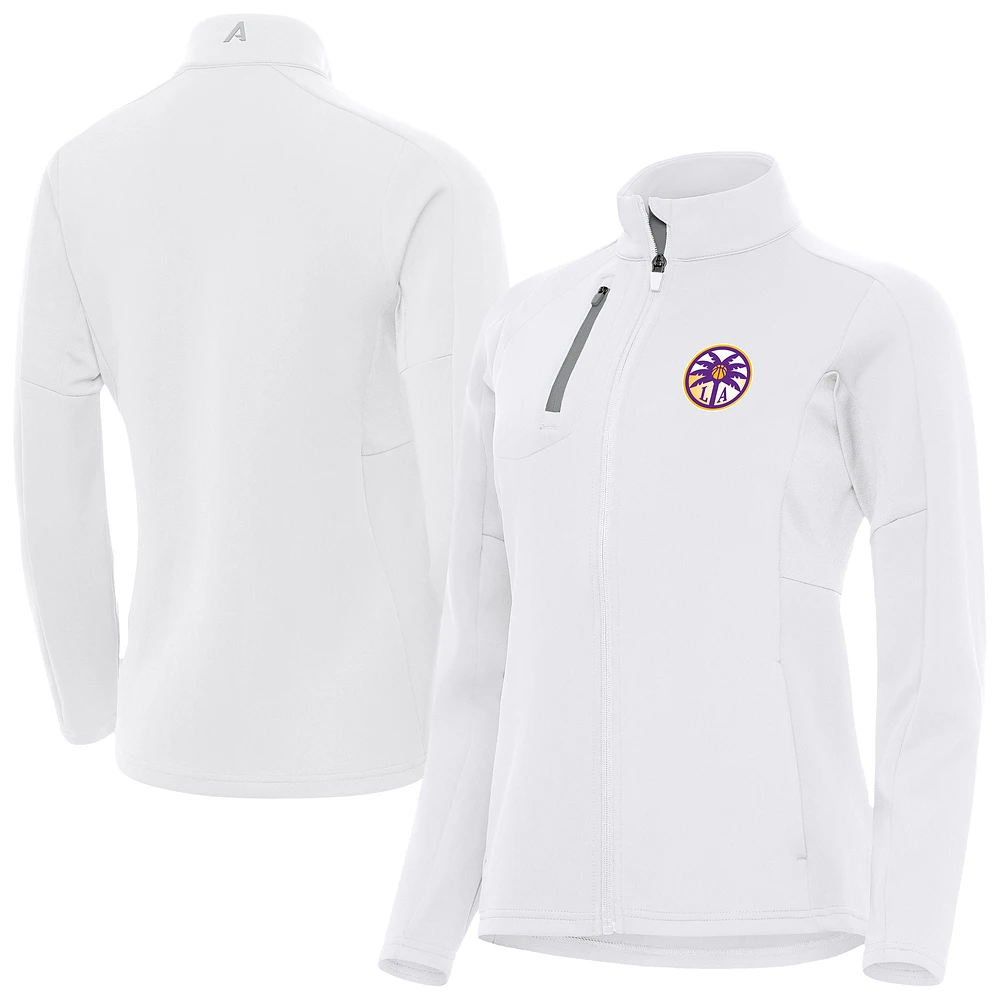 Women's Antigua White Los Angeles Sparks Generation Full-Zip Jacket