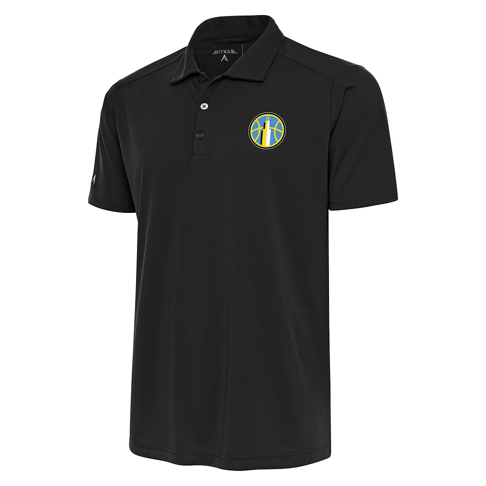 Men's Antigua Gray Chicago Sky Big & Tall Tribute Polo