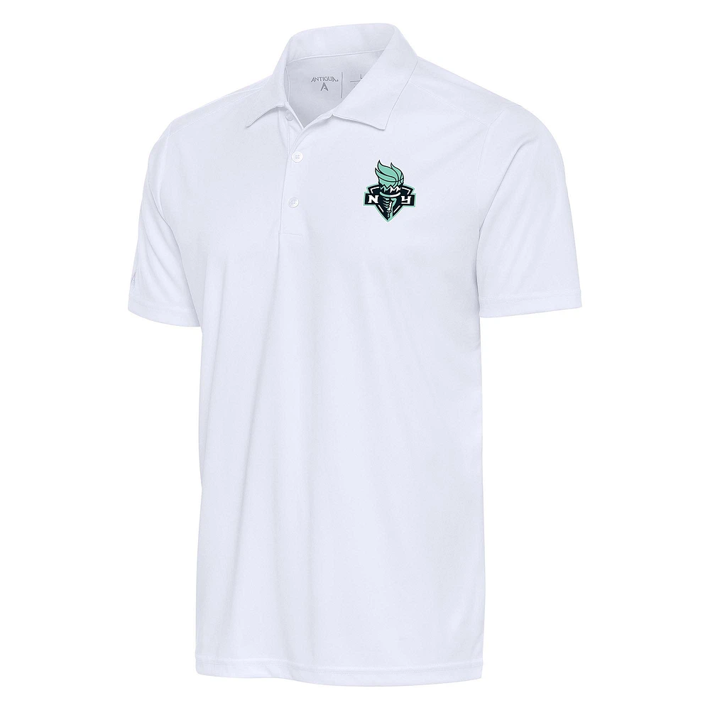 Men's Antigua White New York Liberty Big & Tall Tribute Polo
