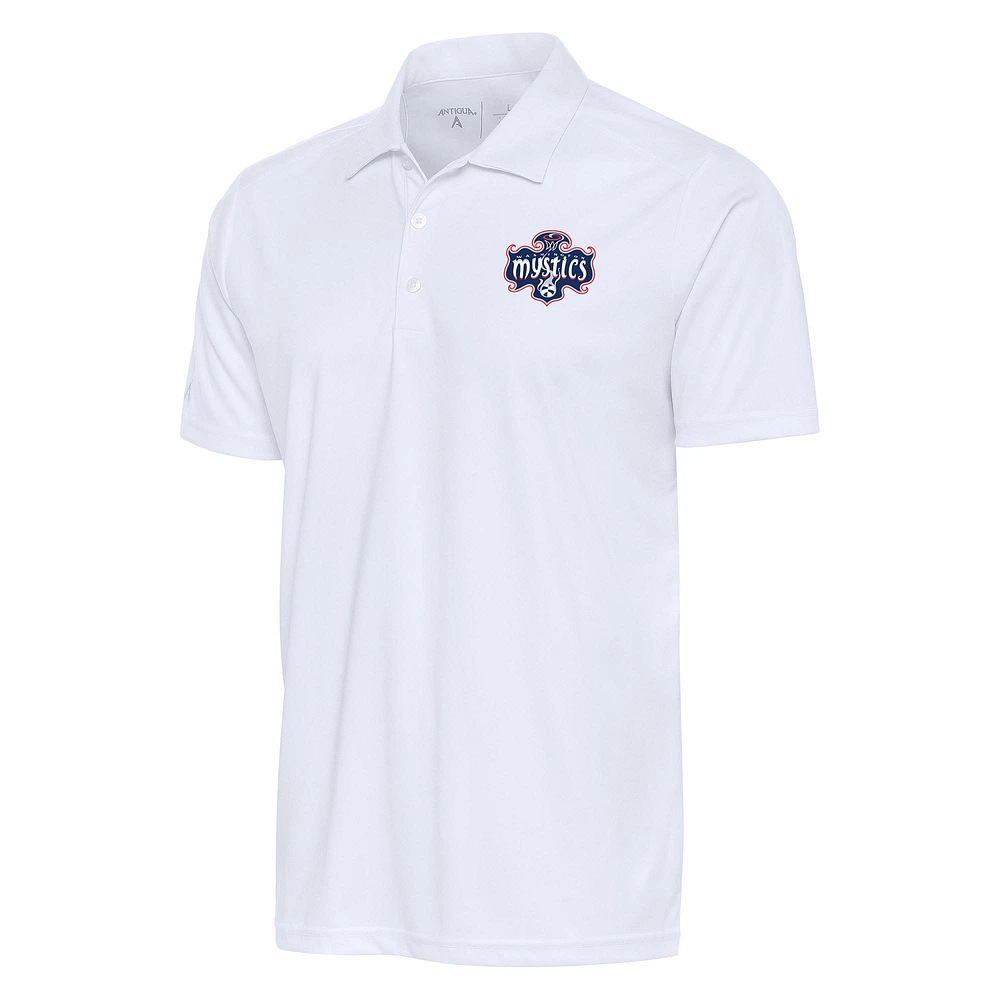 Men's Antigua White Washington Mystics Big & Tall Tribute Polo