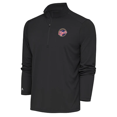 Men's Antigua Charcoal Indiana Fever Tribute Quarter-Zip Top