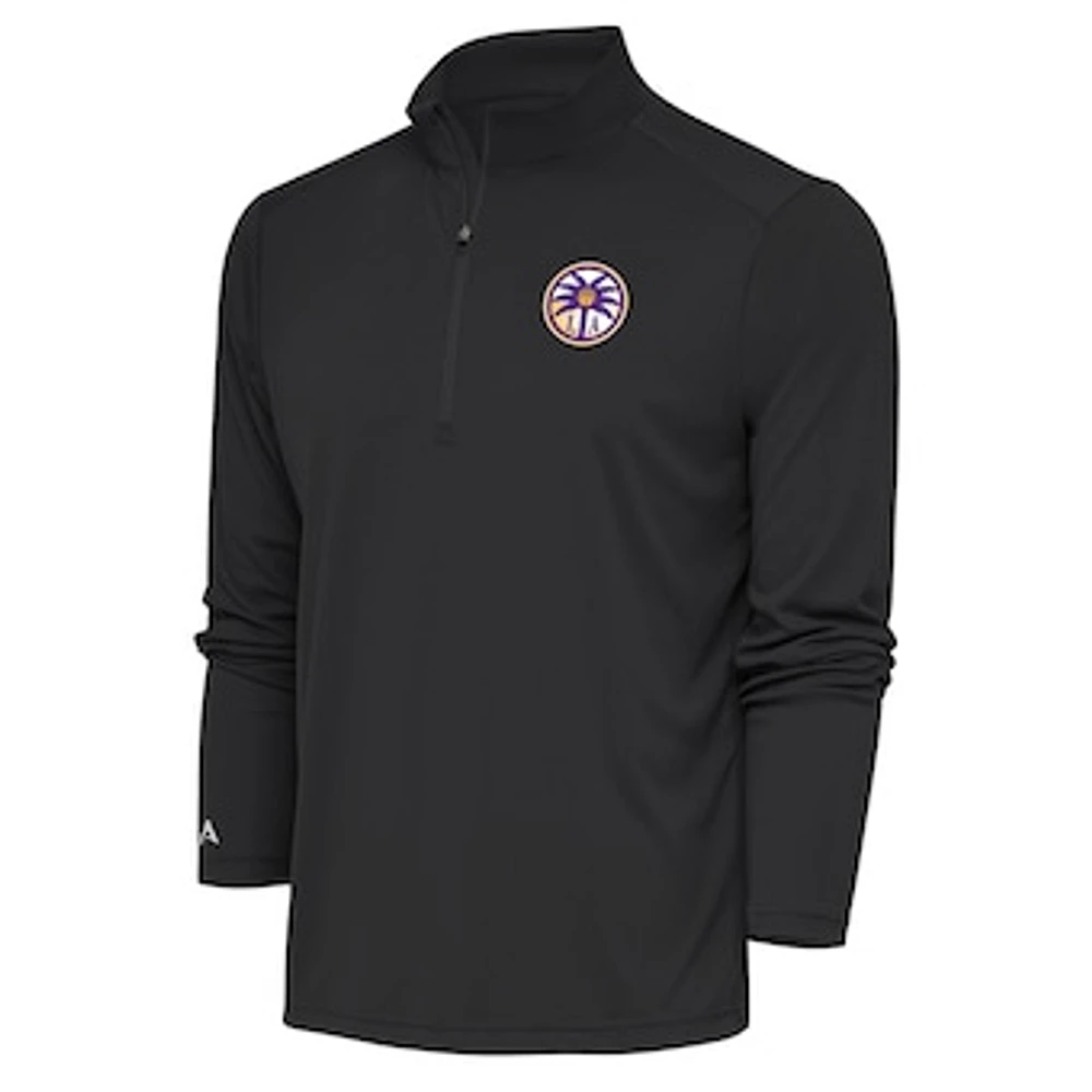 Men's Antigua Charcoal Los Angeles Sparks Tribute Quarter-Zip Top
