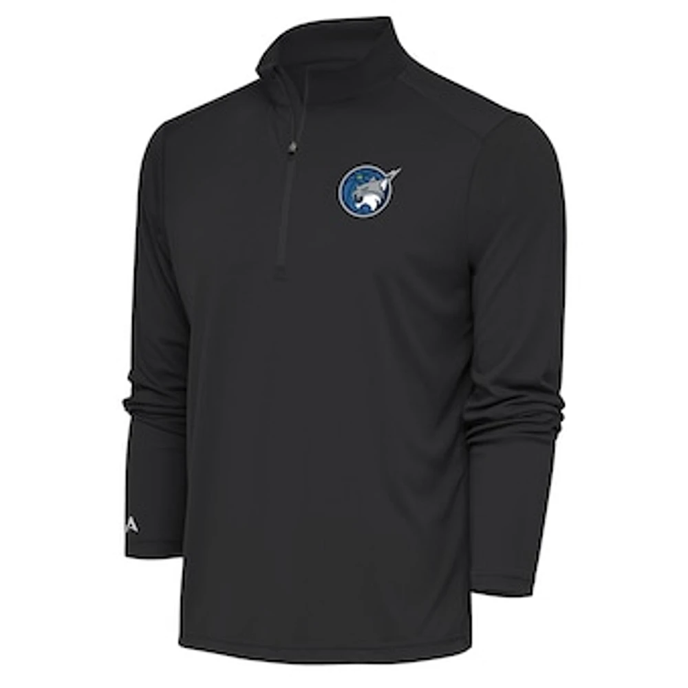 Men's Antigua Charcoal Minnesota Lynx Tribute Quarter-Zip Top