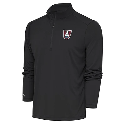 Men's Antigua Charcoal Atlanta Dream Tribute Quarter-Zip Top