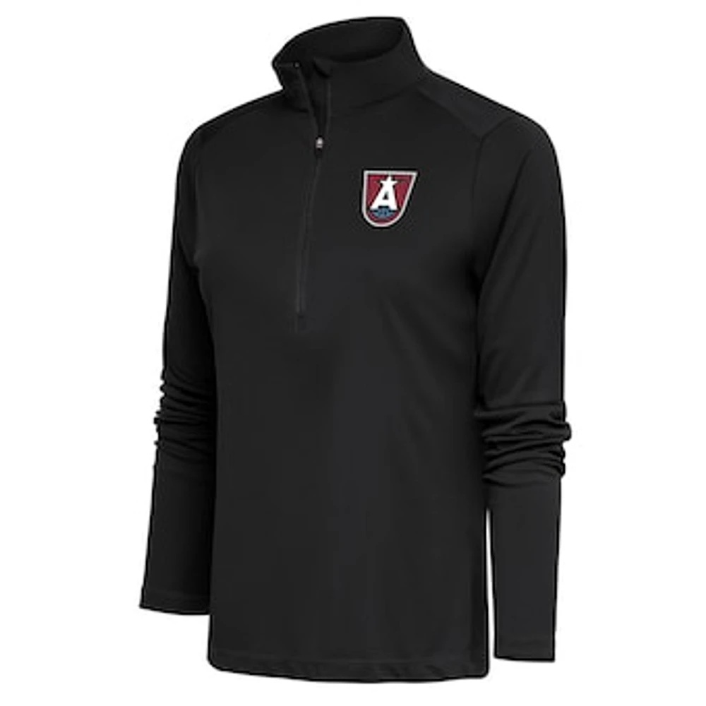 Women's Antigua Charcoal Atlanta Dream Tribute Half-Zip Top