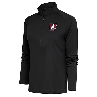 Women's Antigua Charcoal Atlanta Dream Tribute Half-Zip Top