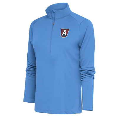 Women's Antigua Light Blue Atlanta Dream Tribute Half-Zip Top