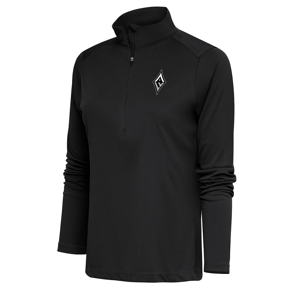 Women's Antigua Charcoal Las Vegas Aces Tribute Half-Zip Top