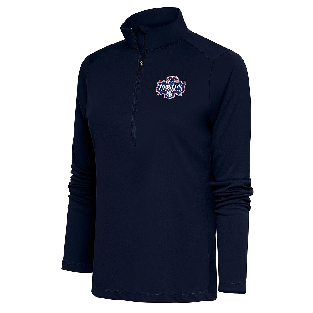 Women's Antigua Navy Washington Mystics Tribute Half-Zip Top