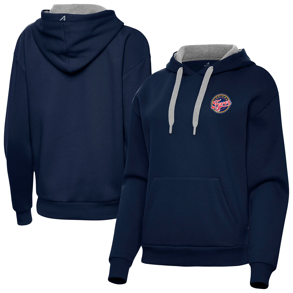 Women's Antigua Navy Indiana Fever Victory Pullover Hoodie
