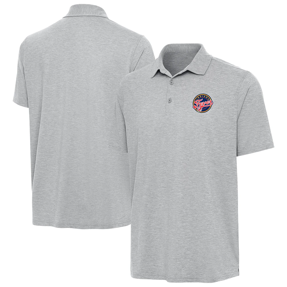 Men's Antigua Heather Gray Indiana Fever Par 3 Polo