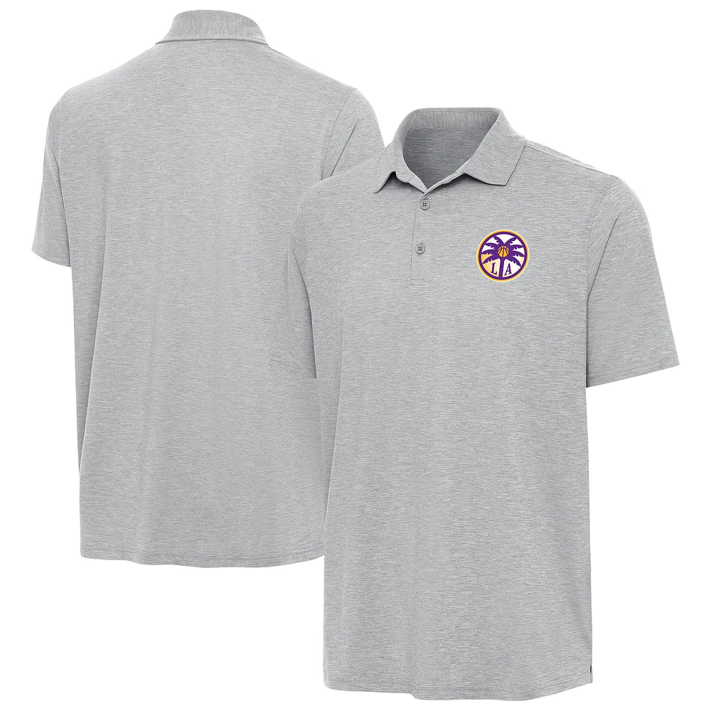 Men's Antigua Heather Los Angeles Sparks Par 3 Polo