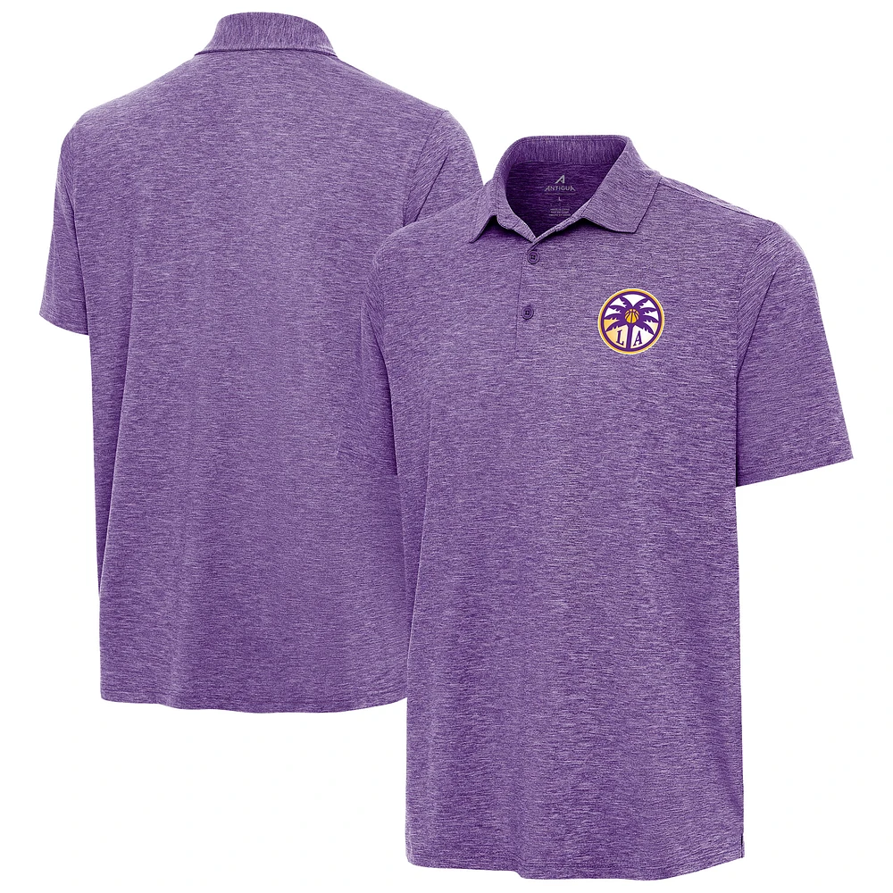 Men's Antigua Heather Purple Los Angeles Sparks Par 3 Polo