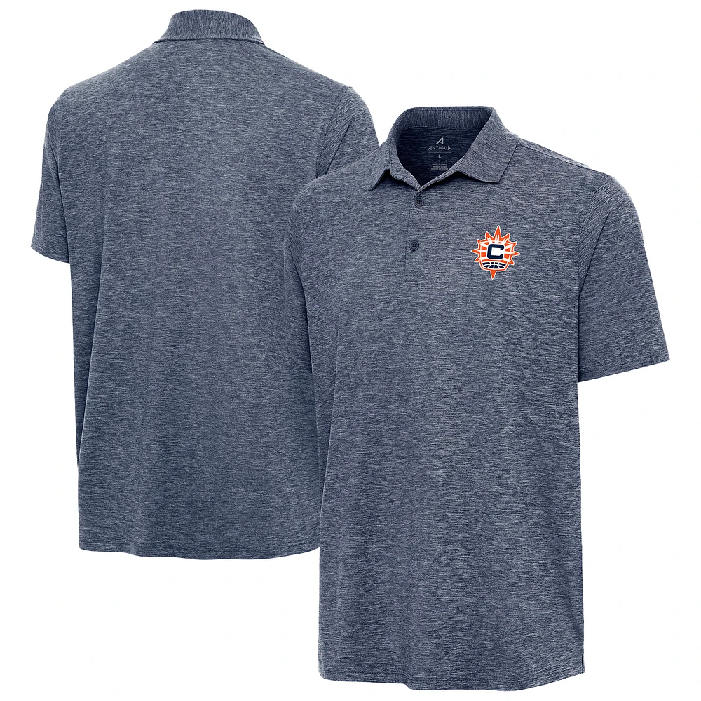 Men's Antigua Heather Navy Connecticut Sun Par 3 Polo