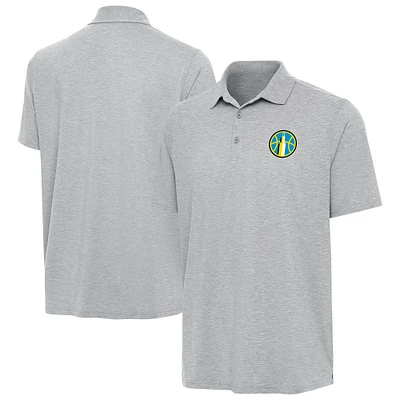 Men's Antigua Heather Gray Chicago Sky Par 3 Polo