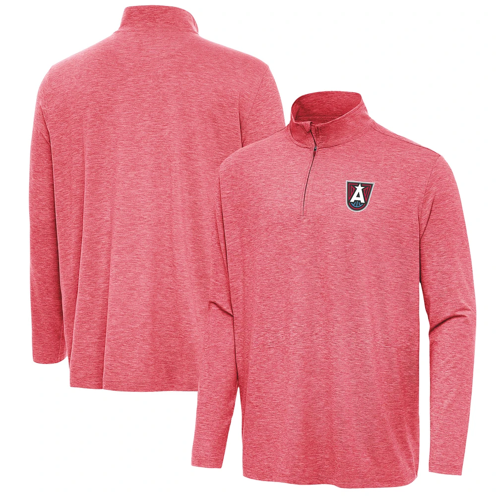 Men's Antigua Heather Atlanta Dream Hunk Quarter-Zip Top