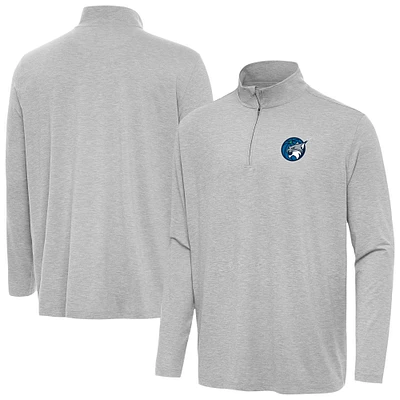 Men's Antigua Heather Gray Minnesota Lynx Hunk Quarter-Zip Top