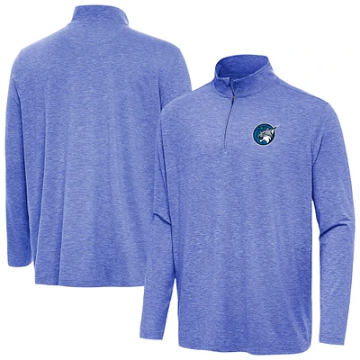 Men's Antigua Heather Blue Minnesota Lynx Hunk Quarter-Zip Top