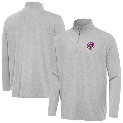 Men's Antigua Heather Los Angeles Sparks Hunk Quarter-Zip Top